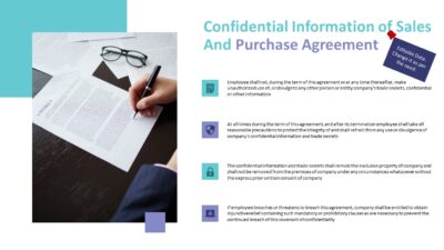 Confidential Information of Sales And Purchase Agreement PowerPoint Slide