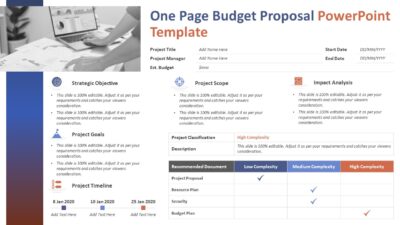 One Page Budget Proposal PowerPoint Template