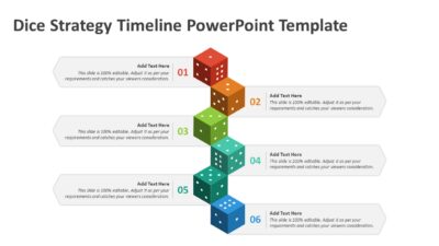 Dice Strategy Timeline PowerPoint Template