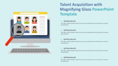 Talent Acquisition with Magnifying Glass PowerPoint Template