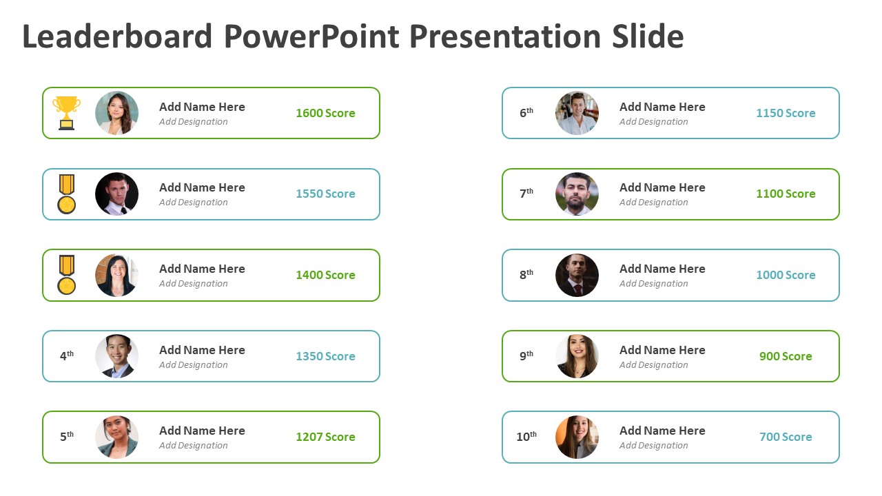 Leader Board PowerPoint Template - SlideBazaar