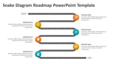 Snake Diagram Roadmap PowerPoint Template
