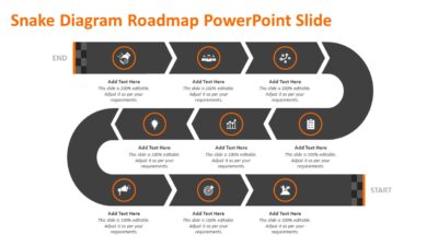 Snake Diagram Roadmap PowerPoint Slide