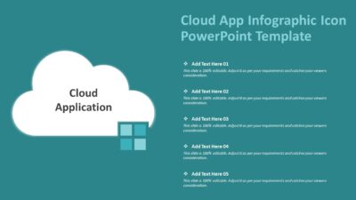Cloud App Infographic Icon PowerPoint Template
