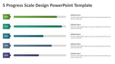 5 Progress Scale Design PowerPoint Template
