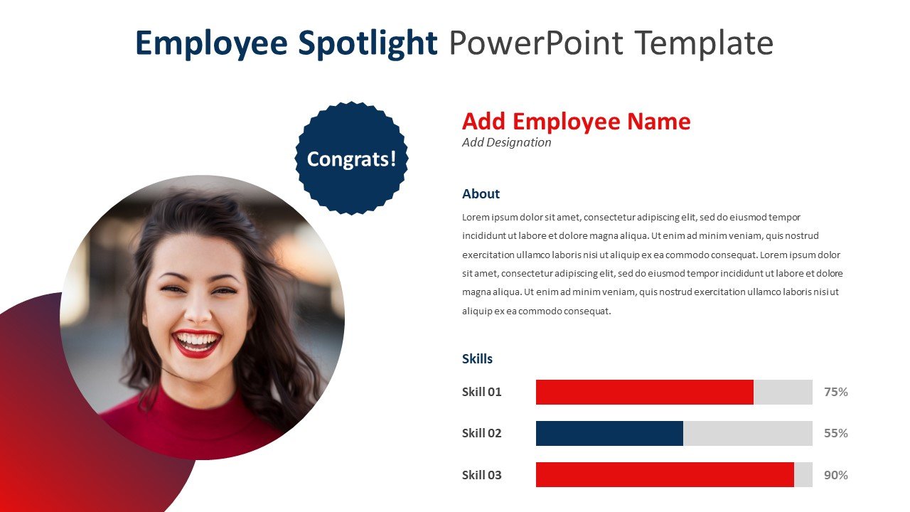 Employee Spotlight PowerPoint Template PPT Templates