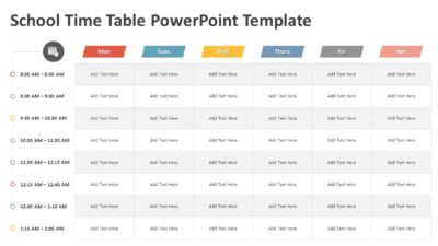 School Time Table PowerPoint Template