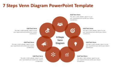 7 Steps Venn Diagram PowerPoint Template