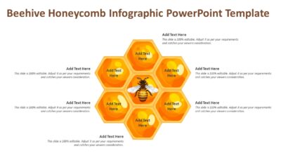Beehive Honeycomb Infographic PowerPoint Template