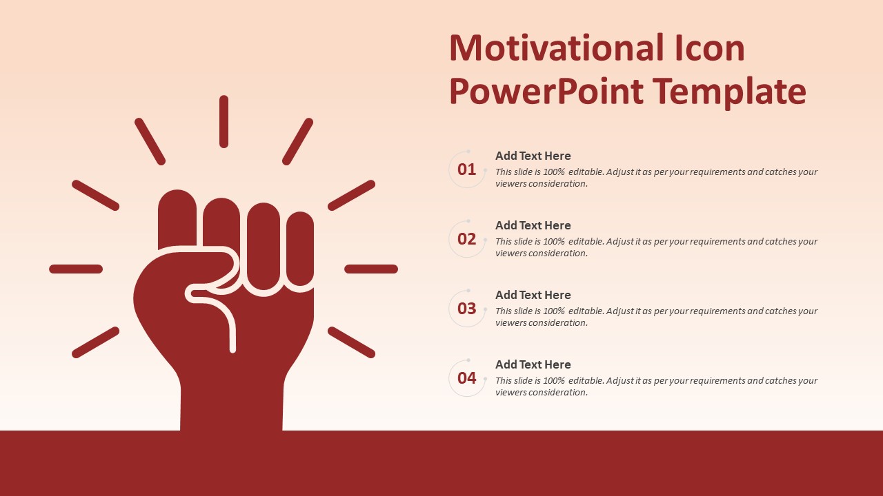 Motivational Icon PowerPoint Template | PPT Templates