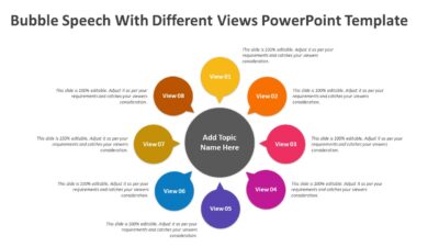 Bubble Speech With Different Views PowerPoint Template