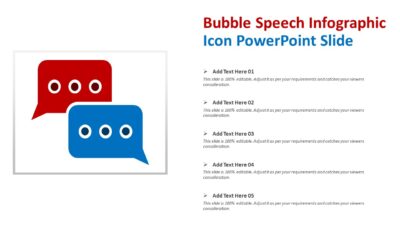 Bubble Speech Infographic Icon PowerPoint Slide