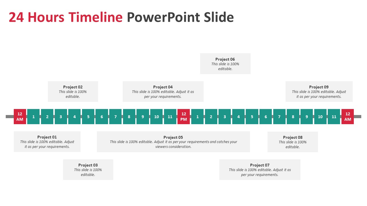 24 Hours Timeline Powerpoint Slide Archives Kridha Net