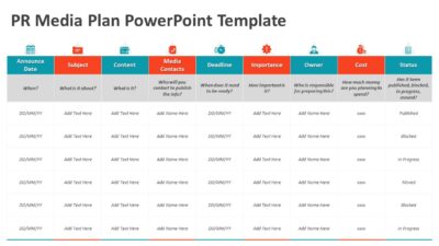 PR Media Plan PowerPoint Template