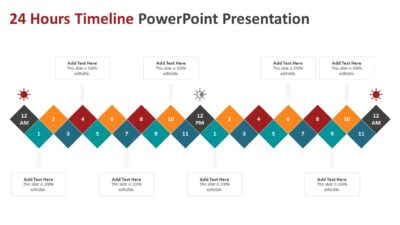 24 Hours Timeline PowerPoint Presentation