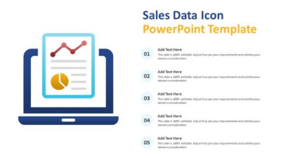 Sales Data Icon PowerPoint Template