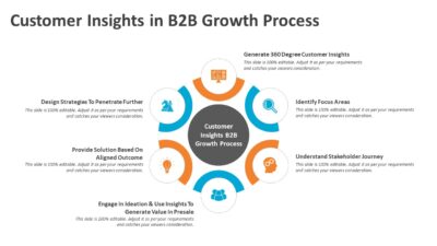 Customer Insights in B2B Growth Process PowerPoint Template