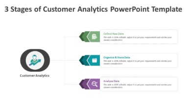 3 Stages of Customer Analytics PowerPoint Template