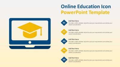 Online Education Icon PowerPoint Template
