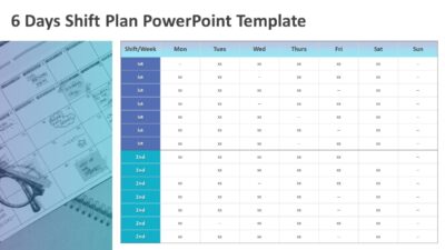 6 Days Shift Plan PowerPoint Template