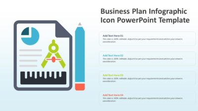 Business Plan Infographic Icon PowerPoint Template