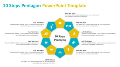 10 Steps Pentagon PowerPoint Template