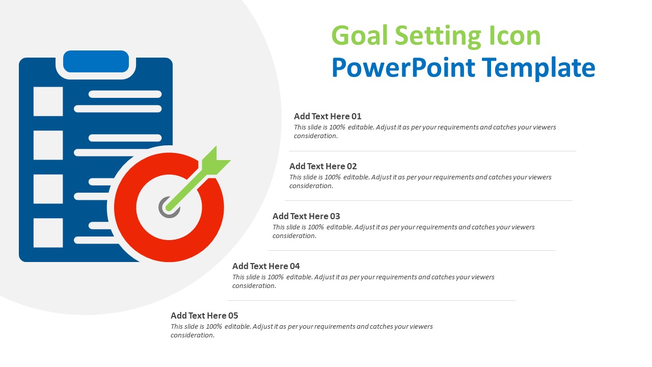 Goal Setting Icon Powerpoint Template Ppt Templates