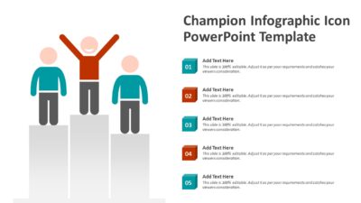 Champion Infographic Icon PowerPoint Template