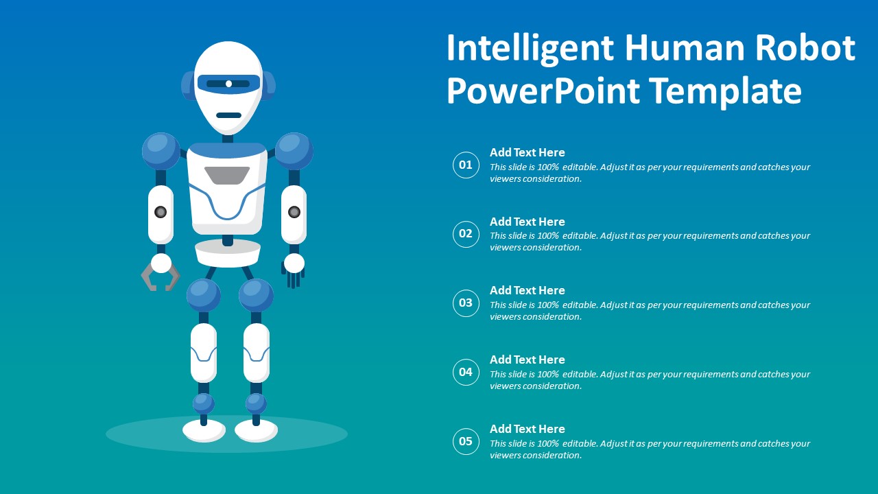 Intelligent Human Robot Powerpoint Template Ppt Templates