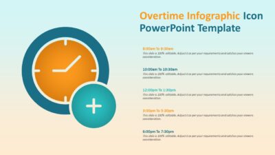 Overtime Infographic Icon PowerPoint Template
