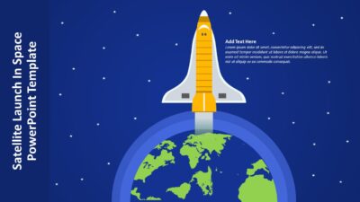 Satellite Launch In Space PowerPoint Template