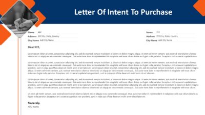 Letter Of Intent To Purchase PowerPoint Template