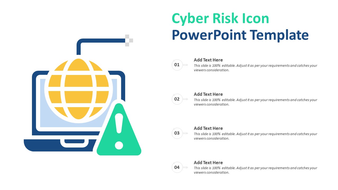 Cyber Risk Icon PowerPoint Template | PPT Templates