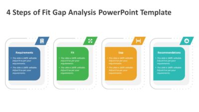 4 Steps of Fit Gap Analysis PowerPoint Template