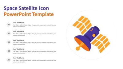 Space Satellite Icon PowerPoint Template