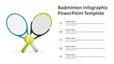 Badminton Infographic PowerPoint Template