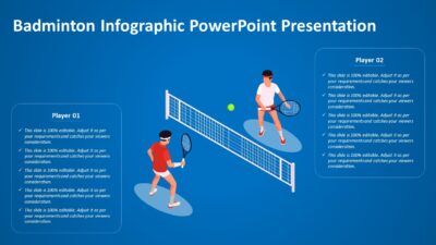 Badminton Infographic PowerPoint Presentation