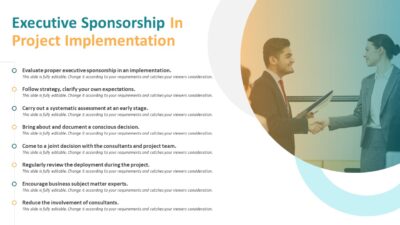 Executive Sponsorship In Project Implementation PowerPoint Template