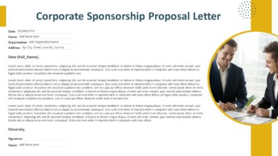 Corporate Sponsorship Proposal Letter PowerPoint Template