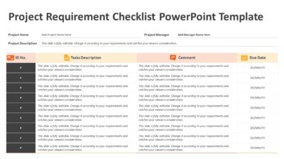 Project Requirement Checklist PowerPoint Template