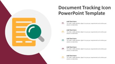 Document Tracking Icon PowerPoint Template