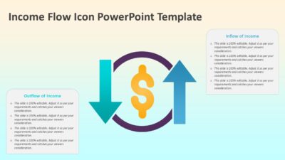 Income Flow Icon PowerPoint Template