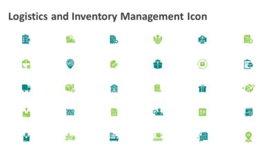 Logistics and Inventory Management Icon PowerPoint Template