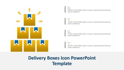Delivery Boxes Icon PowerPoint Template