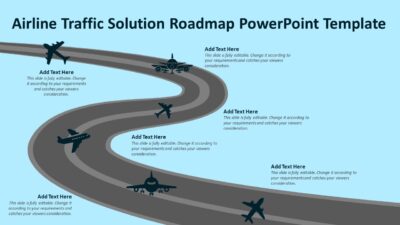 Airline Traffic Solution Roadmap PowerPoint Template