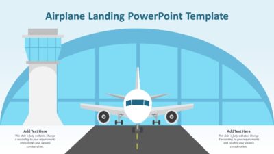 Airplane Landing PowerPoint Template