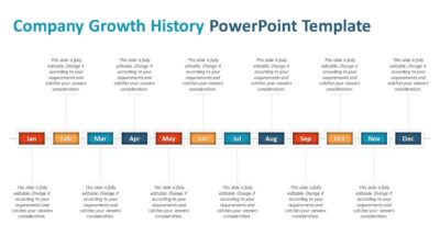 Company Growth History PowerPoint Template