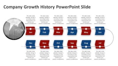 Company Growth History PowerPoint Slide