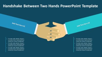 Handshake Between Two Hands PowerPoint Template