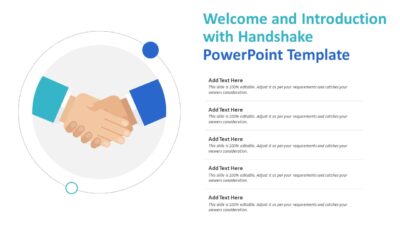 Welcome and Introduction with Handshake PowerPoint Template
